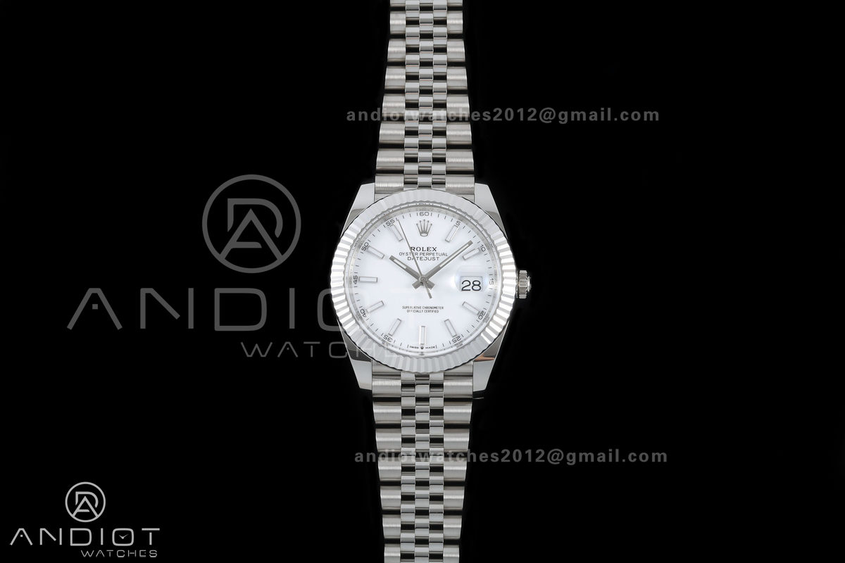 DateJust 41 126334 GOLD Maker 1:1 Best Edition White Stick Dial on Jubilee Bracelet JH3235 (Free Sprung)